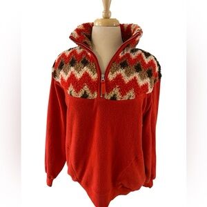 Aerie Hometown Holiday 1/4 zip Fleece Sweatshirt- Size XXS.